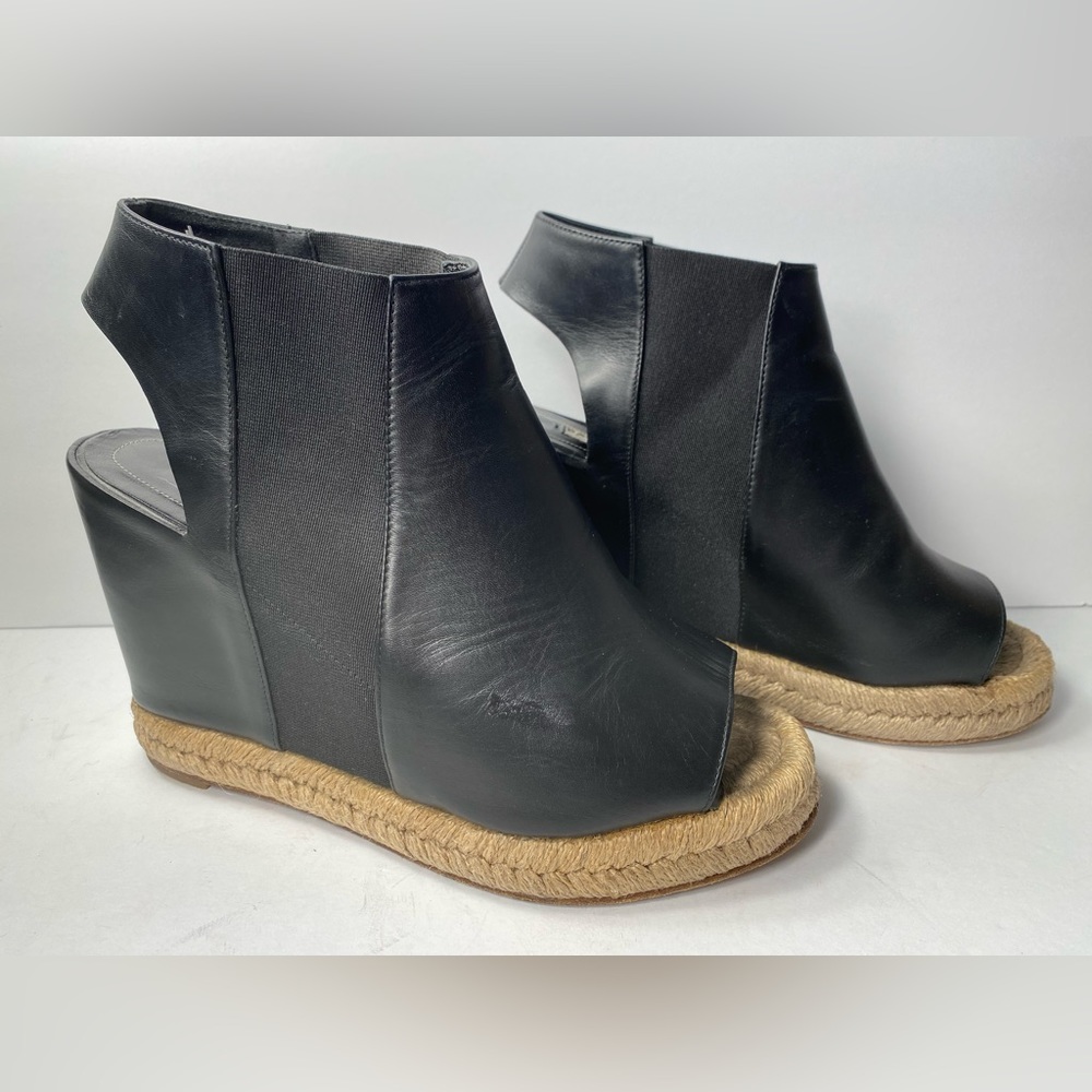 Balenciaga leather wedge sandals espadrille black 39/9 - Picture 3 of 10